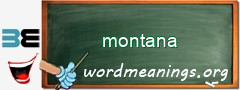 WordMeaning blackboard for montana